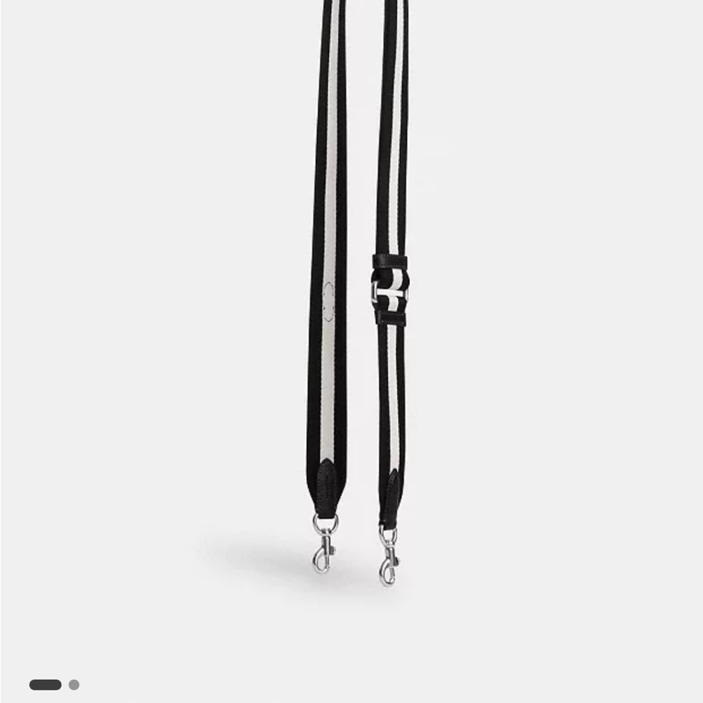 COACH WHITE & BLACK WEBBING STRAP NWT